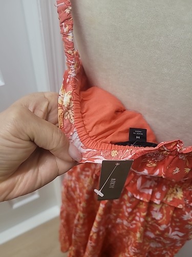 MAXI ABITO J CREW IN CORALLO BRILLANTE Tg MEDIA NUOVO CON ETICHETTE - Foto 8 di 13