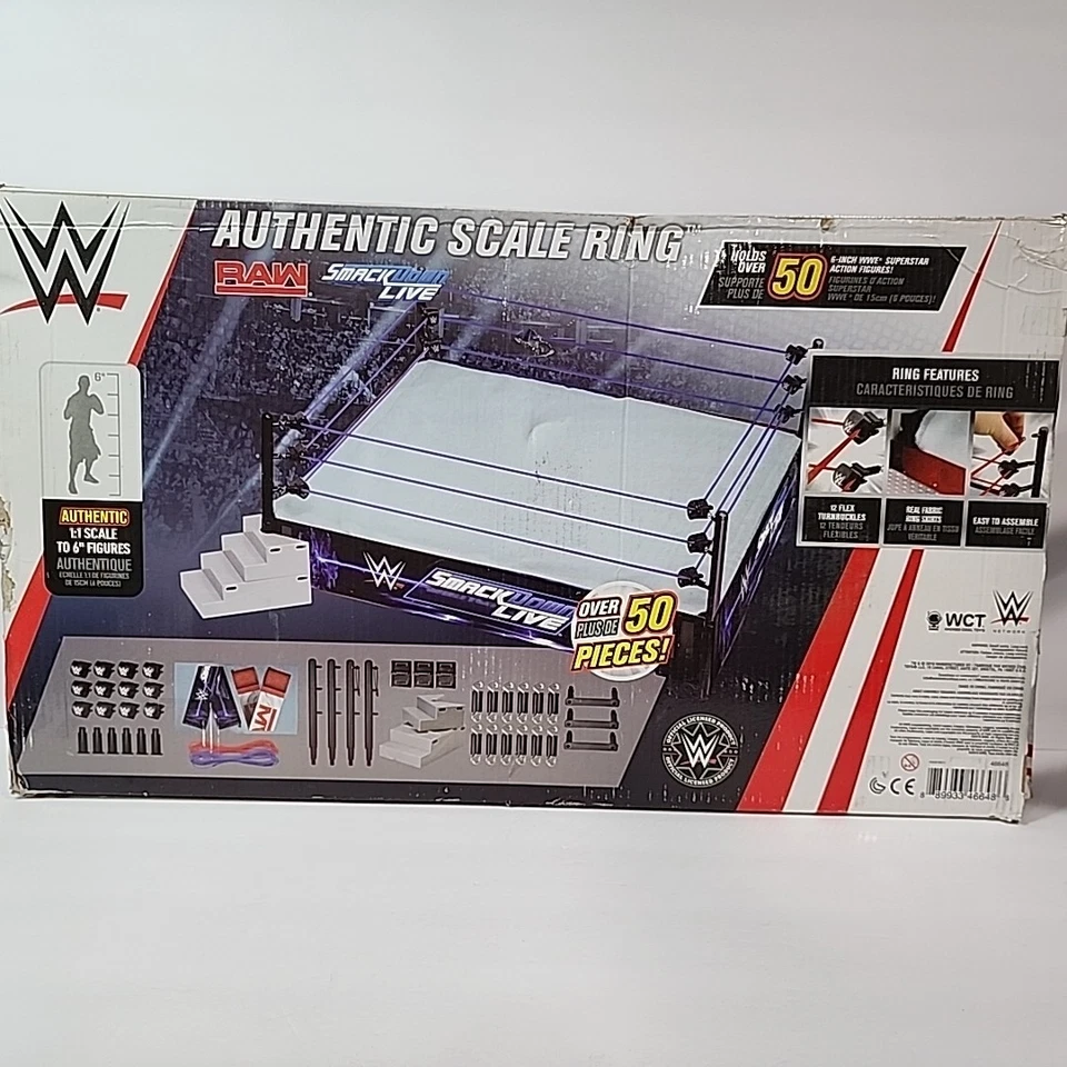 2019 Ver. WWE RAW Smack Down Authentic Scale Ringside Exclusive Wrestling Ring  - Image 2 of 4