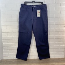 Carhartt FR Pants Mens 38x30 Navy Relaxed Fit Dungaree Carpenter Work 104204