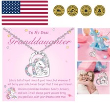 Lucky Unicorn Necklace to Girls, I Love You Gifts for Daughter Granddaughter ...