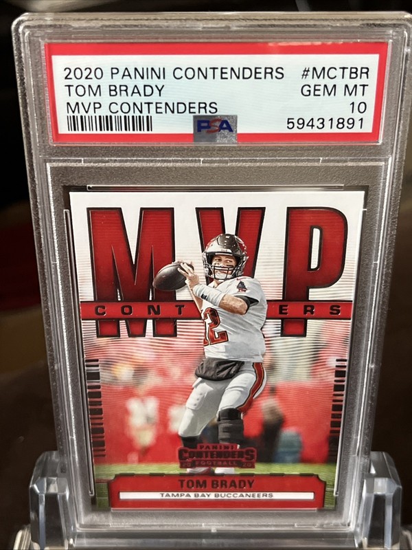 Panini 2020 Contenders Tom Brady-Buccaneers, #MC-TBR MVP Contenders PSA 10 37/49