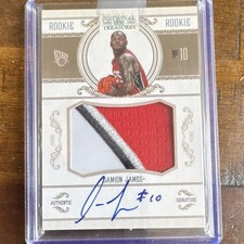 Panini 2010-11 National Treasures Rookie Patch Auto Damion James #222 /5 Nets