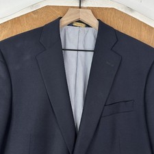 Brooks Brothers Blazer MEns 42L Navy Blue 2 Button Explorer Fitzgerald Gold Bttn