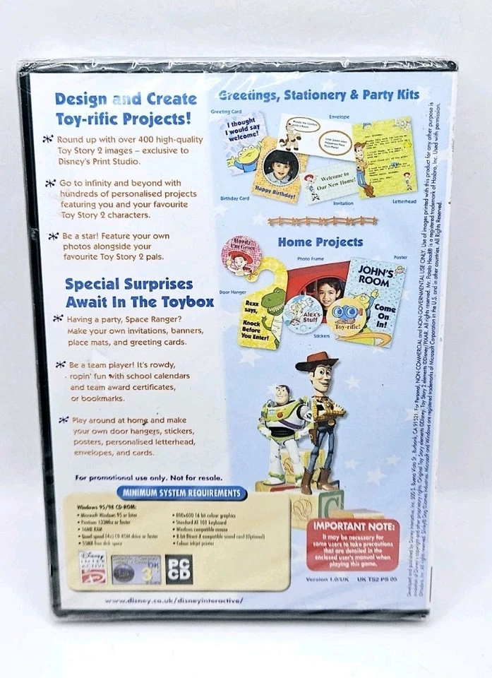 Disney's: Toy Story 2 Print Studio - PC CD-ROM - 95/98 - Image 2 of 4