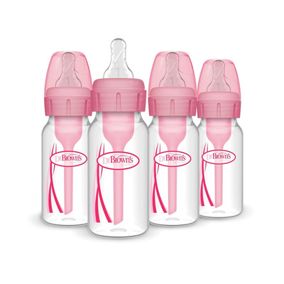 Dr. Brown'S Natural Flow Anti-Colic Options+ Narrow Baby Bottle, 8 Oz/250 Ml, wi