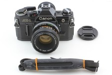  Near MINT W/strap Canon AE-1 Black Film Camera SLR FD 50mm f/1.8 S.C From JAPAN
