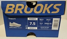Brooks Trace 4 Women’s Running Shoe Size 7.5 B White/Oyster/Rose
