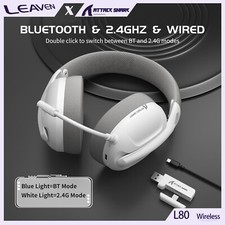 ATTACK SHARK L80 Lightweight Wireless Gaming Headset Over-Ear 180g Pluggable Mic