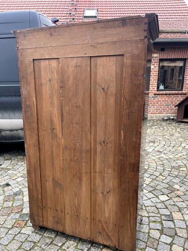 1/6/125 Kleiderschrank Wäscheschrank 2-türig Nußbaum ? Gründerzeit um 1890 - Bild 14 von 14