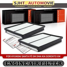 2x Engine Air Filters for Kia Sorento XM Hyundai Santa Fé DM DMA 2.4L 2009-2019