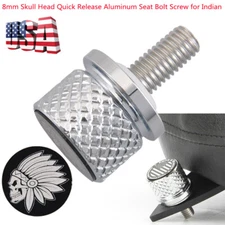 Aluminum -Rear Seat Bolt Screw Skull For Indian Scout Chief Chieftain Dark Horse