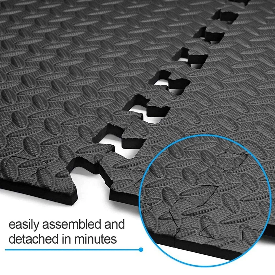 Gym Floor Mat, Exercise Mat, EVA Foam Interlocking Tiles, Protective Flooring fo - Image 4 of 4