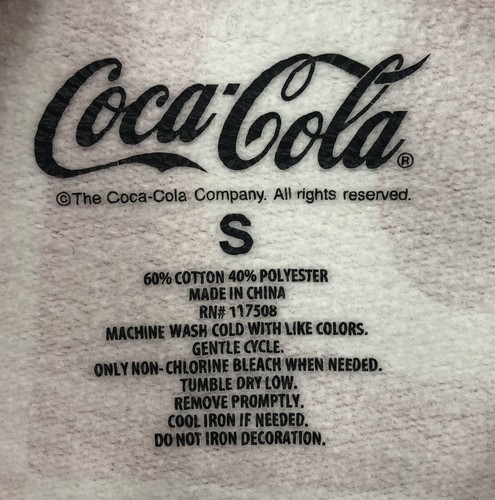 Sudadera Marca Coca-Cola Coca-Cola Unisex Para Hombre Pequeña RN117508 Cuello Redondo Y2K Retro - Imagen 9 de 9