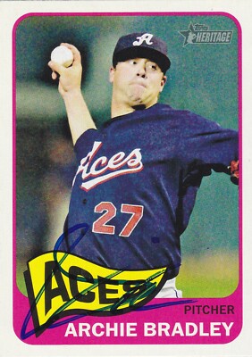 ARCHIE BRADLEY RENO ACES SIGNED HERITAGE MINOR LEAGUE CARD ARIZONA ...