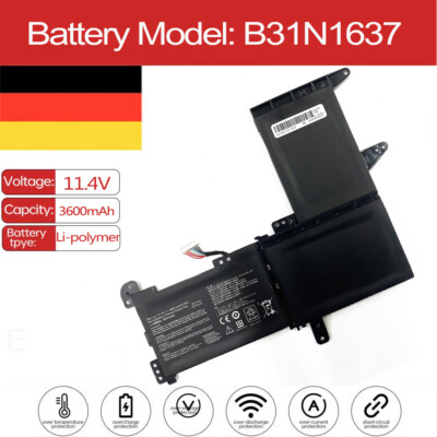 B31N1637 Akku für Asus R520UQ-BQ470T R520UF-EJ635T R520UF-EJ628T X510UN-1B