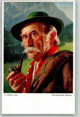 39910478 - sign. Binder A. Oberbayrischer Senner Pfeife NK 1113 Trachten Bayern