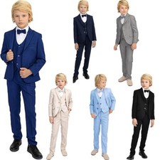 Boy's Suits Formal Outfit Dresswear Wedding Slim Fit Gentleman Suit Set 3 Pieces