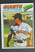 Marty Perez San Francisco Giants Autographed 1977 Topps #438 Signed Card 