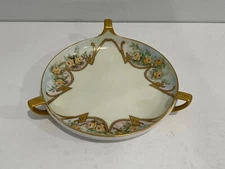 Antique Art Deco Reinhold Schlegelmilch RS Germany Porcelain Tri-Handled Dish