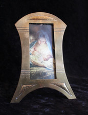 Antiker Art Deco Messingständer für Bilder oder Foto Messing Bilderrahme Rahme