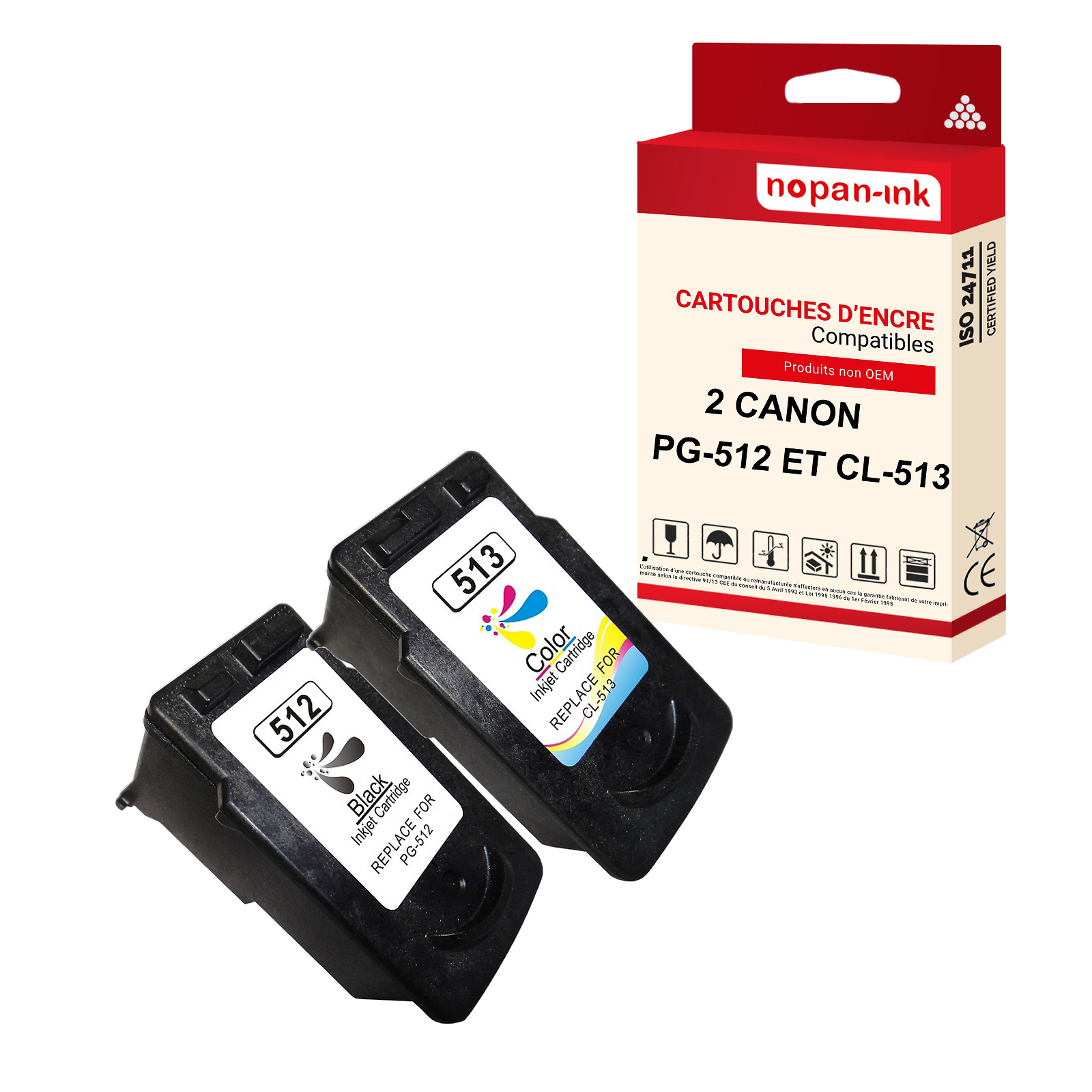 Cartouche CANON PG-512XL CL-513XL compatible pour dossiers scolaires
