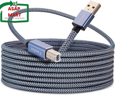 Printer Cable 25 Ft, Long USB Printer Cord 2.0 Type a Male to B Male Printer