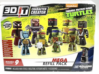 Nickelodeon￼ Teenage Mutant Ninja Turtles 3D IT Mega Refill Molding Kit#1599 NIB