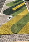1960s Rug Canvas Geometric Space Age Pattern~ Latch Hooking ~Made In France~ New