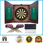 Dartboard Cabinet Set Professional Dart Board Bar Home Game With Wood Scoreboar