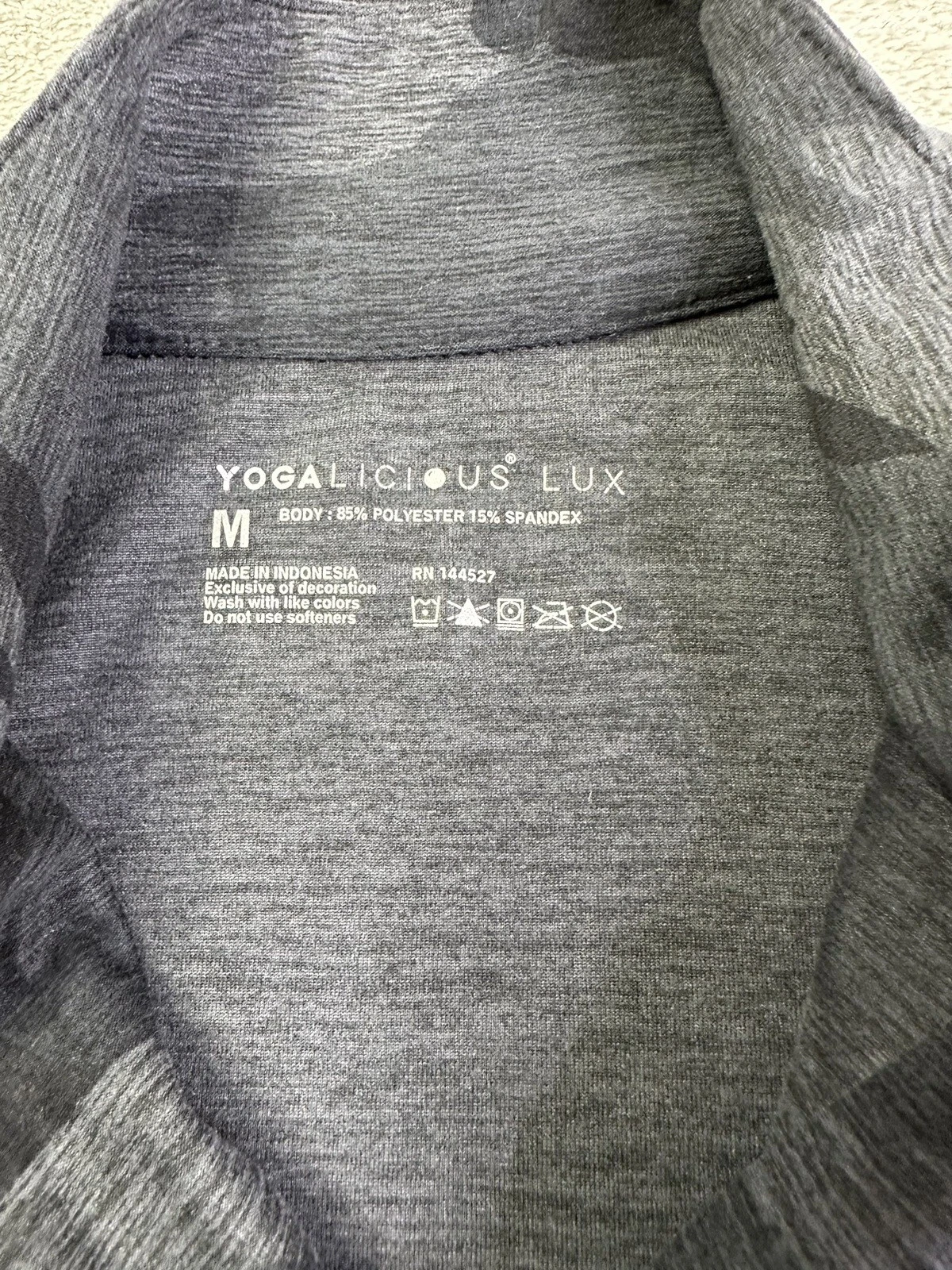 yogalicious lux pullover camo crop 1/4 zip mock neck pocket hoodie