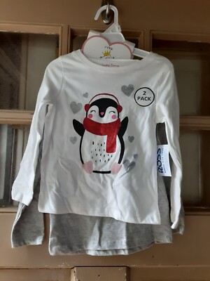Lucky Penny Girls (TWO Pack) Long Sleeve T-Shirts Size 3T   NEW WITH TAGS