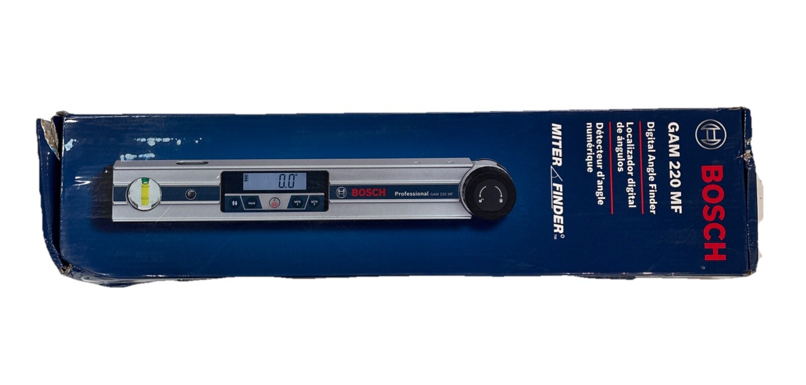 Bosch GAM220MF Digital Aluminum Angle Finder, with Leg Ext/Hard Case/(4)1.5VBatt