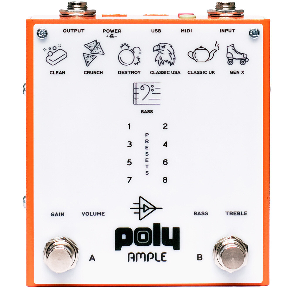Педаль-симулятор усилителя с большим количеством эффектов Poly Effects (демонстрационная версия)
