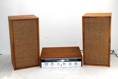 Vintage Heathkit AR-14 Stereo Receiver w/ ORIGINAL AS-16 Bookshelf Speakers