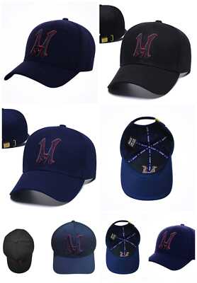 Brandneu Baseball verstellbare Kappe schwarz & marineblau klassische Sportmützen