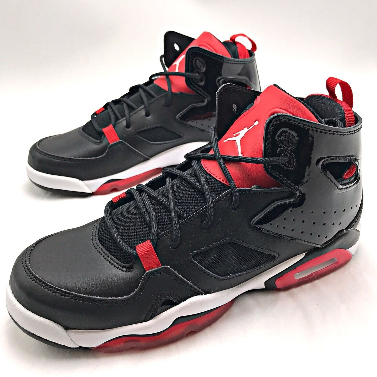 Jordan Flight Club 91 Black University Red White GS Youth shoes