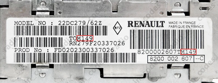 RENAULT RADIO UNLOCKING PIN CODE CAPTUR CLIO KANGOO KOLEOS LAGUNA MODUS ZOE - Bild 2 von 4