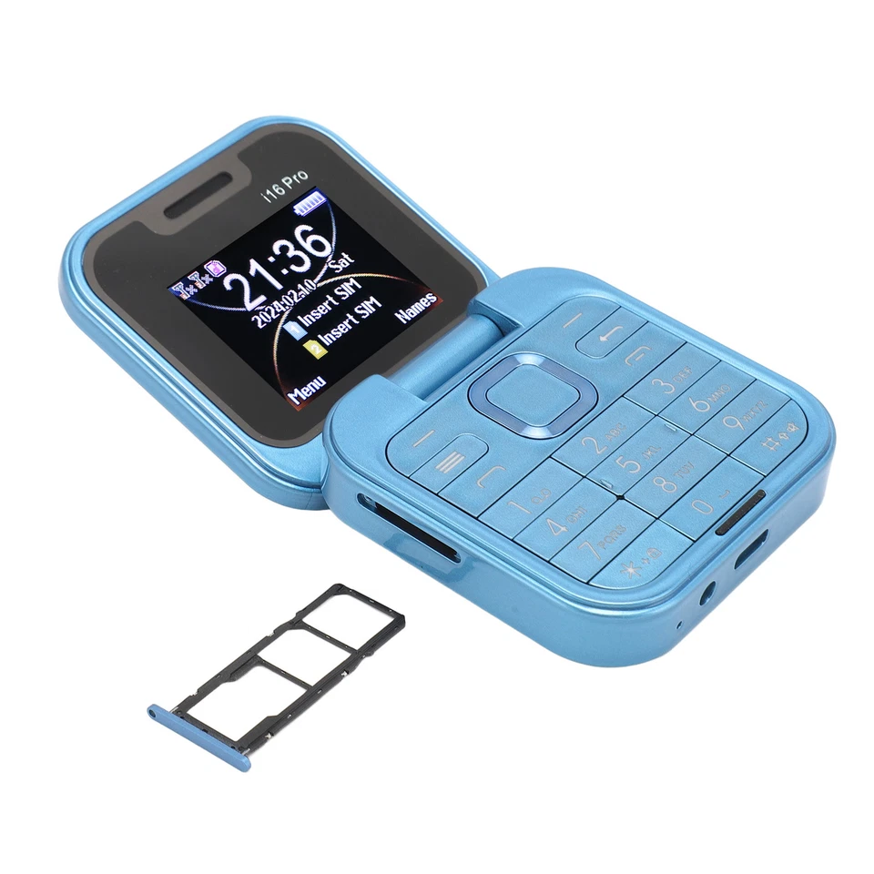 Téléphone Portable I16pro 2G Petit Téléphone à Clapet Double SIM Double Veille - Photo 2/4