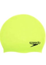 Speedo Junior Solid Silicone Swim Cap Shocking Lime Latex Free Ages 6-14