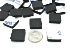 3/4" Sq X 3/16" Rubber Feet  ATX Tower  Desktop Computer  Cases  Amps 3M Backing