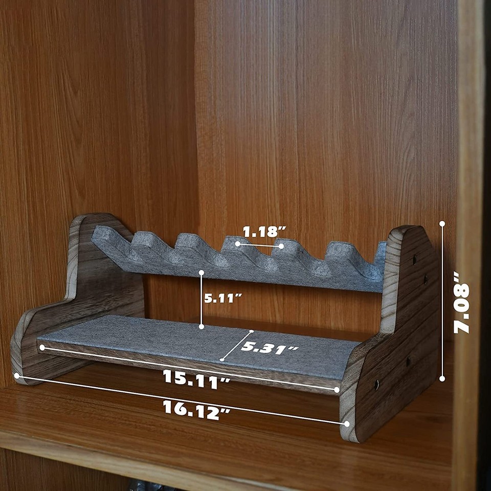 6 Gun Rack Pistol Holder for Gun Cabinet Storage, Gun Safe Organizer ...