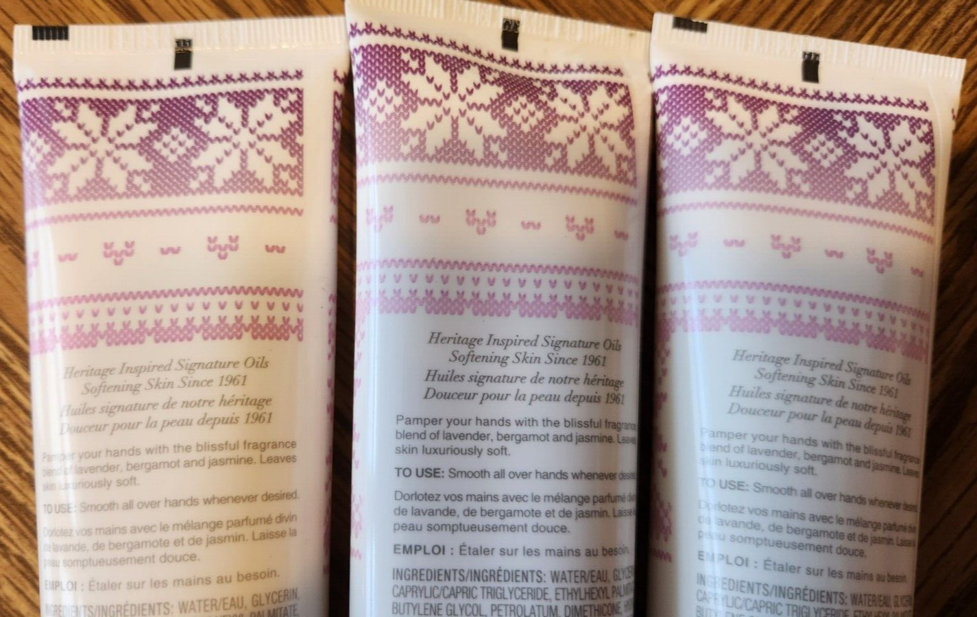 Avon SSS Skin So Soft WINTER LAVENDER Hand Cream 3.4 fl.oz. LOT of  3