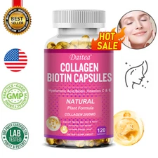 Collagen Biotin High Dose 1000mg - Collagen Hyaluronic Acid Capsules