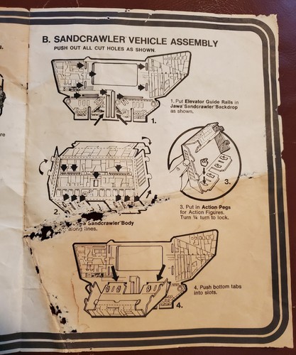 Star Wars Kenner Land Of The Jawas Action Playset Instructions Parts List 1979 - Picture 3 of 5