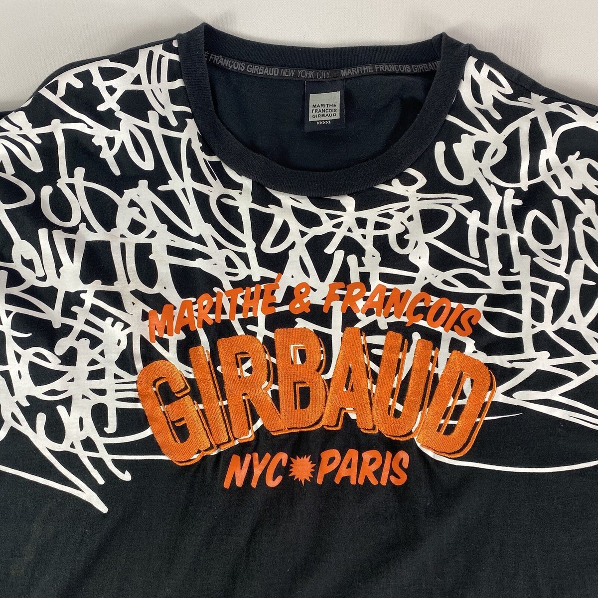 Vintage Marithe Francois Girbaud T-Shirt Mens 4XL Spell Out Vintage Marithe Francois Girbaud T-Shirt Mens 4XL Spell Out