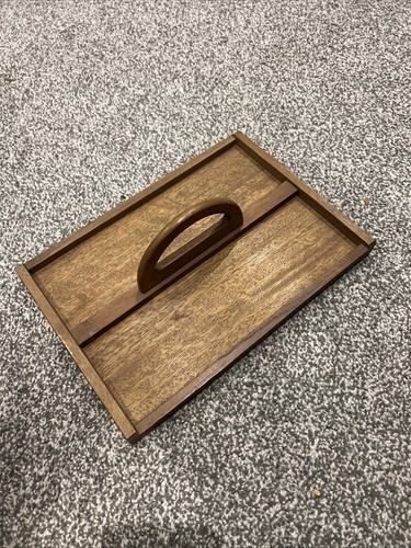 Vintage Shallow Wooden Cutlery Tools Craft Tray Ternex FREE UK POSTAGE - Picture 5 of 6