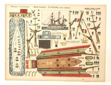 Imagerie D  Epinal No 873 Le Renard Marine, Moyennes Constructions paper model