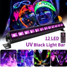 Uking LED UV BAR 12 Schwarzlicht Leiste 12x3W Wall Washer Event Bühne Show Licht
