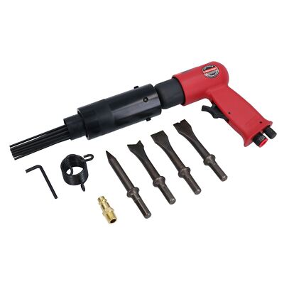 Drucklufthammer Meißel 150 mm & Druckluftnadel Entkalker entfernt Rost Kaross...