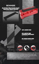 Dry Carbon Fiber K Series Spark Plug Cover Insert for Honda Acura Accord Civic